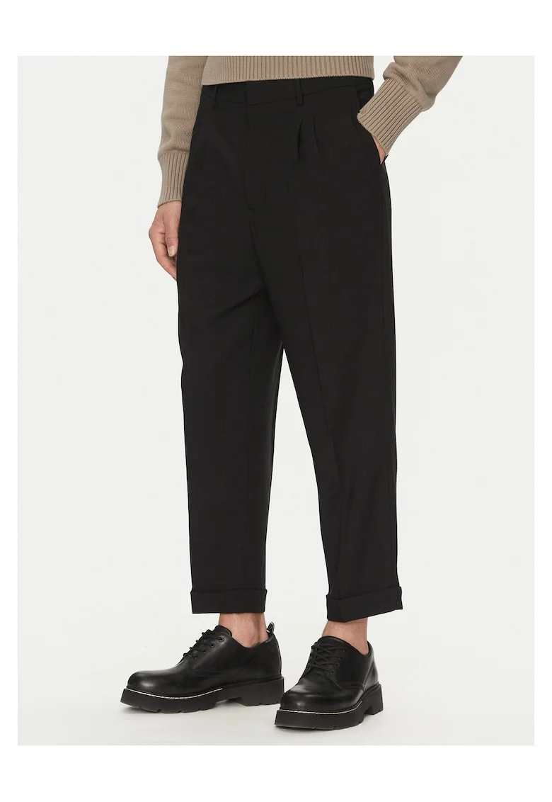 Pantaloni barbati,  negru,