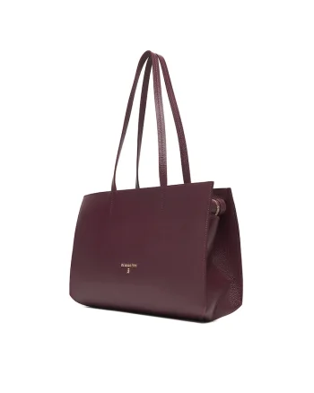 Geanta dama  piele naturala, model, Rosu violet