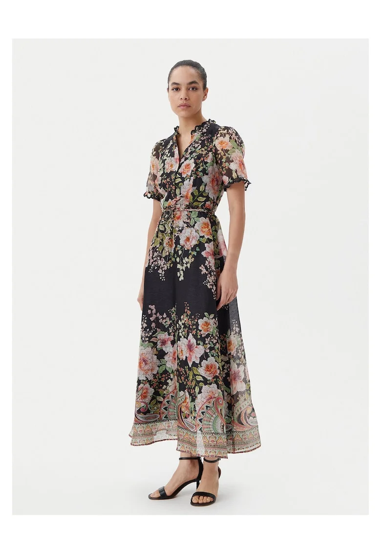 Rochie de vara,  negru, colorat