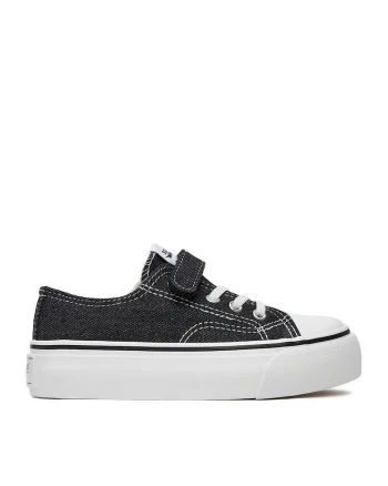 Pantofi copii,  tenisi fete, negru, tesatura textila