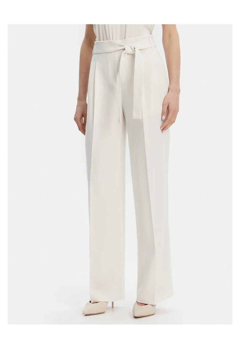 Pantaloni de stofa de dama  ecru