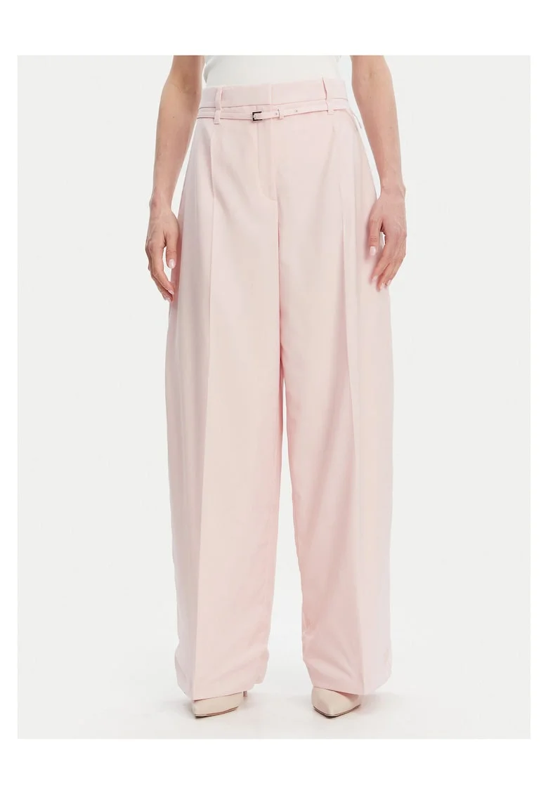 Pantaloni largi pentru dama  roz