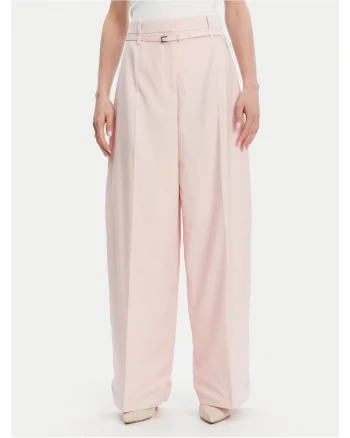 Pantaloni largi pentru dama  roz