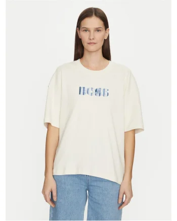 Tricou dama  alb/albastru