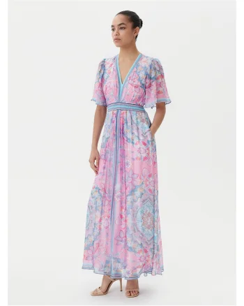 Rochie de vara dama  colorata, roz, violet
