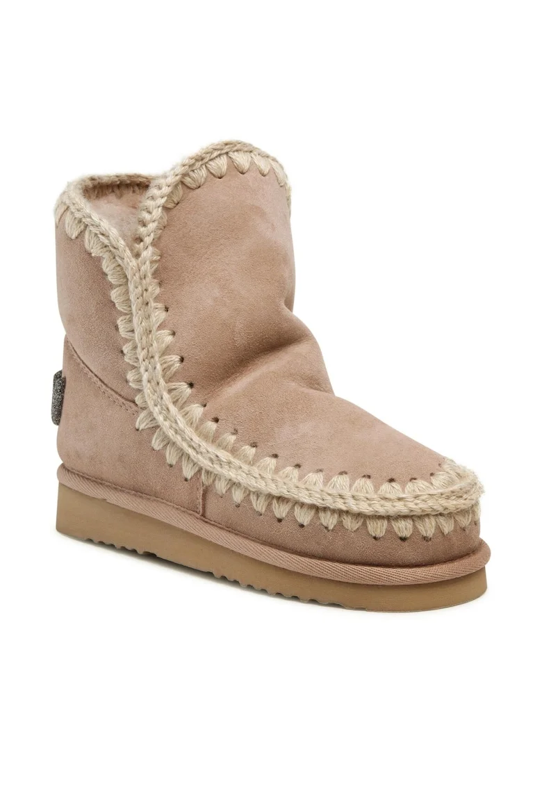 Ghete de zapada dama  Cam Eskimo 18, bej, piele naturala