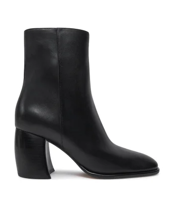 Botine dama 40F4MDME5L,  Piele naturala, Negru