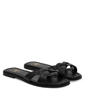 Slapi dama,  piele negru, Negru
