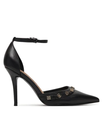 Pantofi dama  FLPNAA LEA08, piele naturala, tocuri, negru