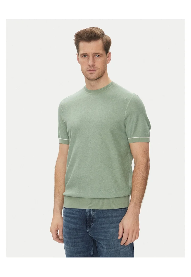 Tricou barbat,  verde, bumbac