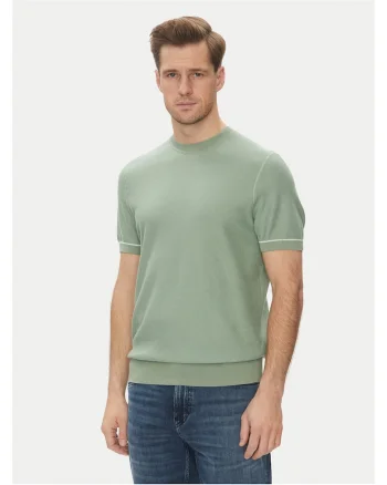 Tricou barbat,  verde, bumbac