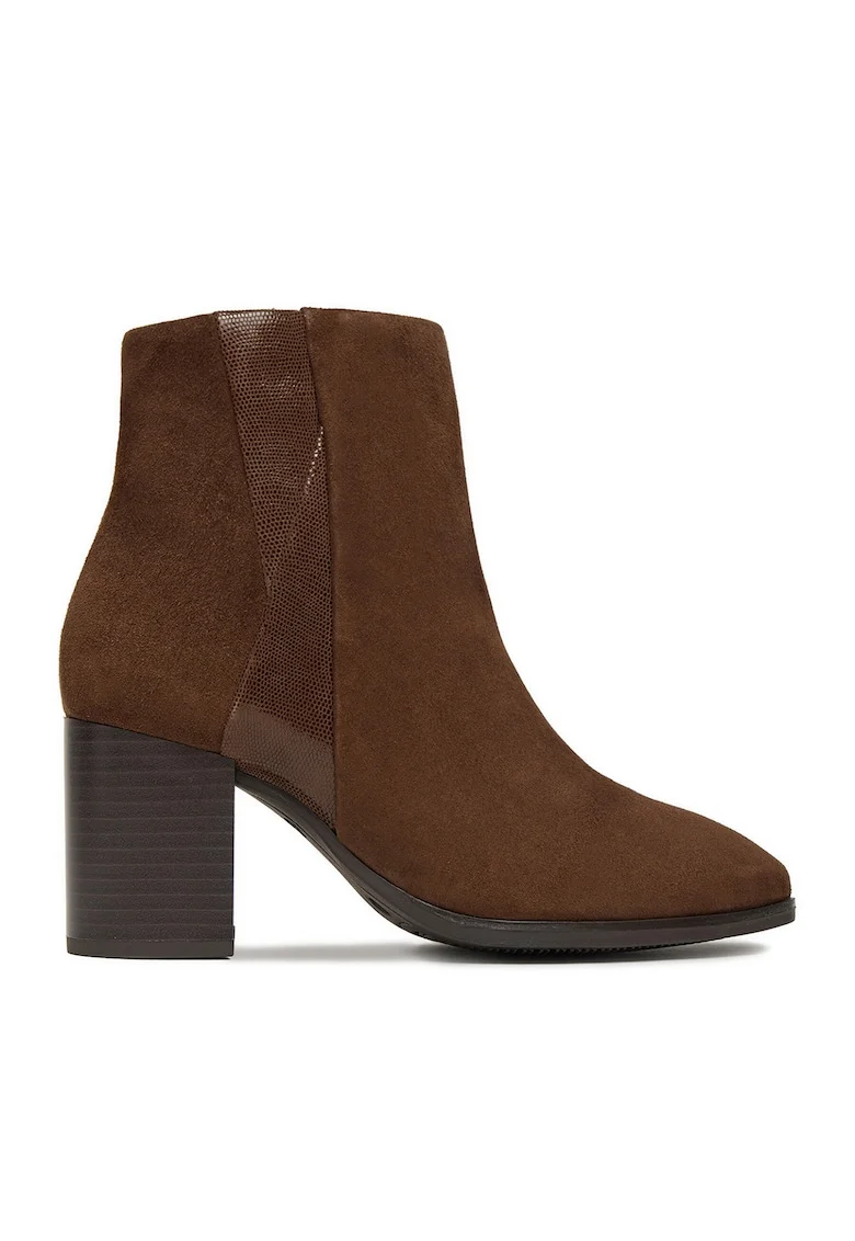 Botine dama  piele naturala maro, Maro