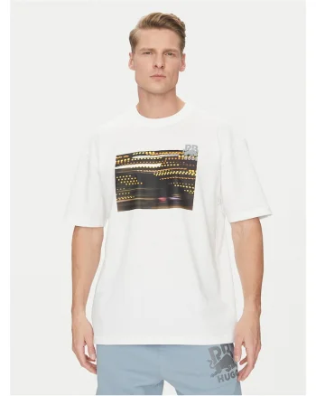 Tricou barbati  alb, bumbac, imprimeu