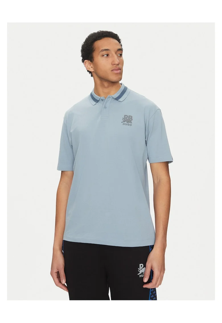 Tricou polo barbati albastru, bumbac, Albastru