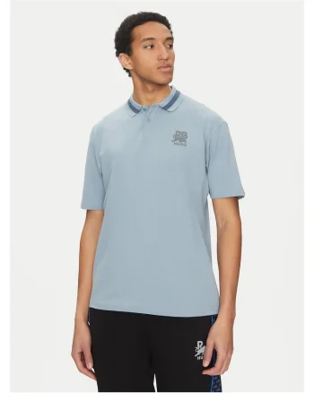 Tricou polo barbati albastru, bumbac, Albastru