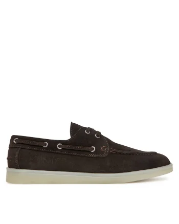 Mocasini dama ELLA-01,  Piele naturala, Maro inchis