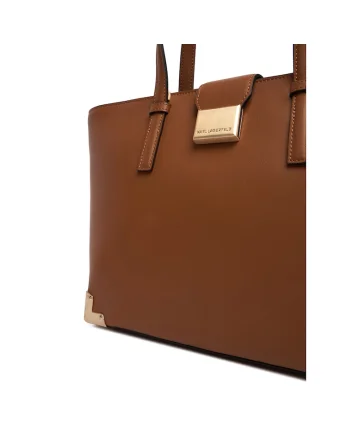 Geanta dama  Dark Tan, din piele naturala