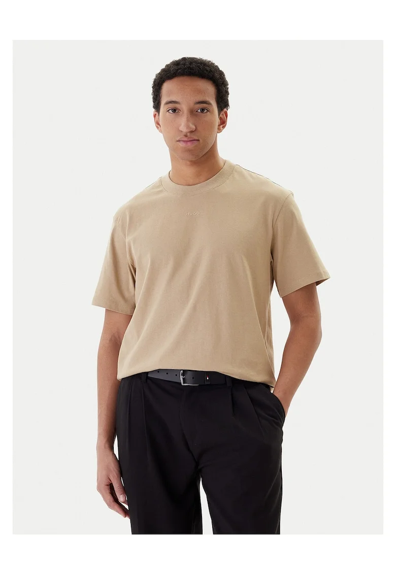 Tricou barbat  bej, bumbac, uni