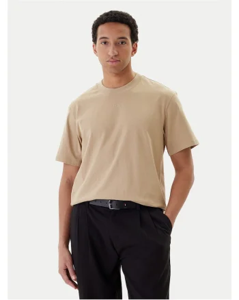 Tricou barbat  bej, bumbac, uni