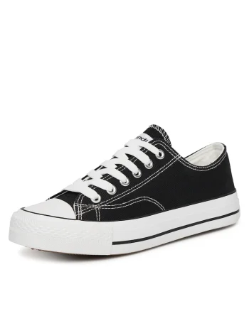 Tenisi pentru dama,  textil, alb/negru