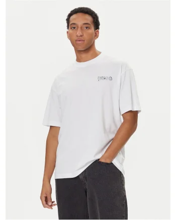 Tricou barbati  alb, bumbac, cu logo