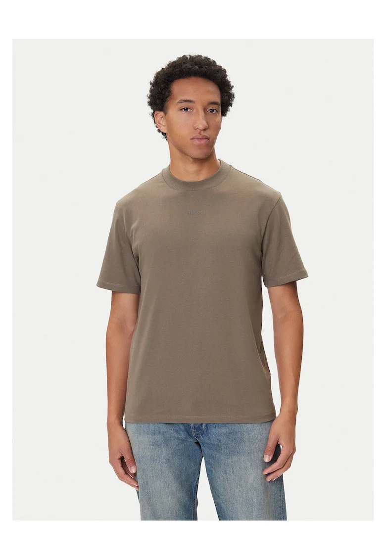 Tricou barbat  kaki, bumbac