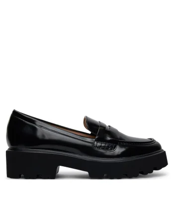 Mocasini dama  material textil, Negru