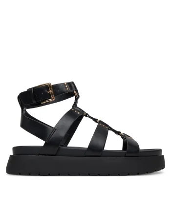 Sandale dama,  negru, piele ecologica, Negru