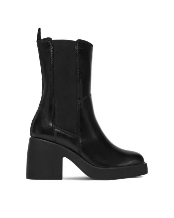 Botine dama,  stil Chelsea, piele naturala, negru