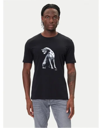 Tricou barbati  negru, bumbac, imprimeu