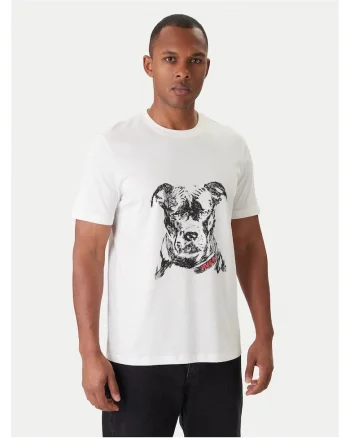 Tricou barbati  ecru, bumbac