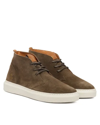 Tenisi de barbati  Mil Green 039, piele naturala, verde