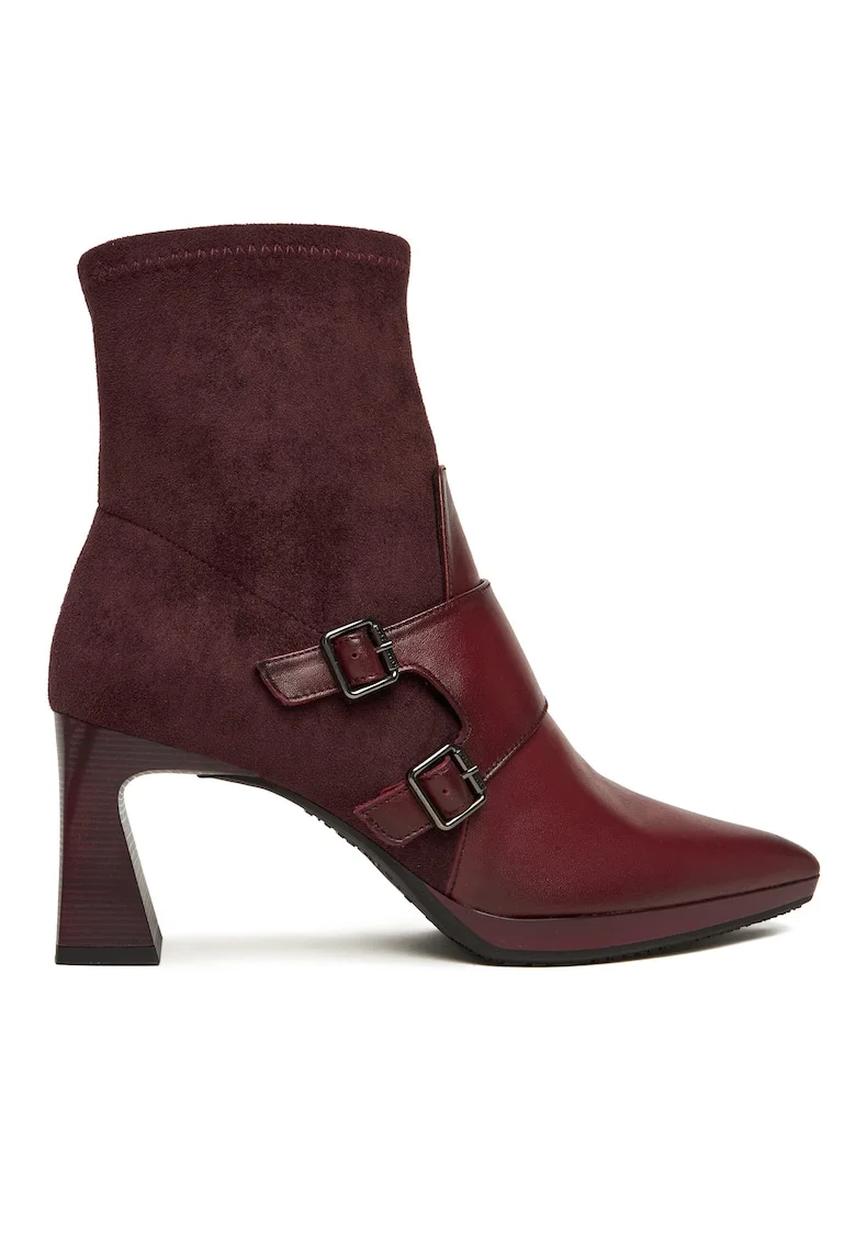 Botine dama HI254304,  Piele naturala, Maro