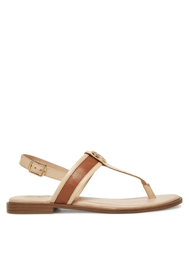Sandale dama,  bej, piele naturala