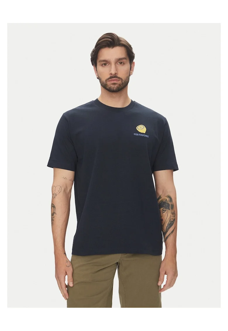 Tricou barbati  bleumarin, bumbac