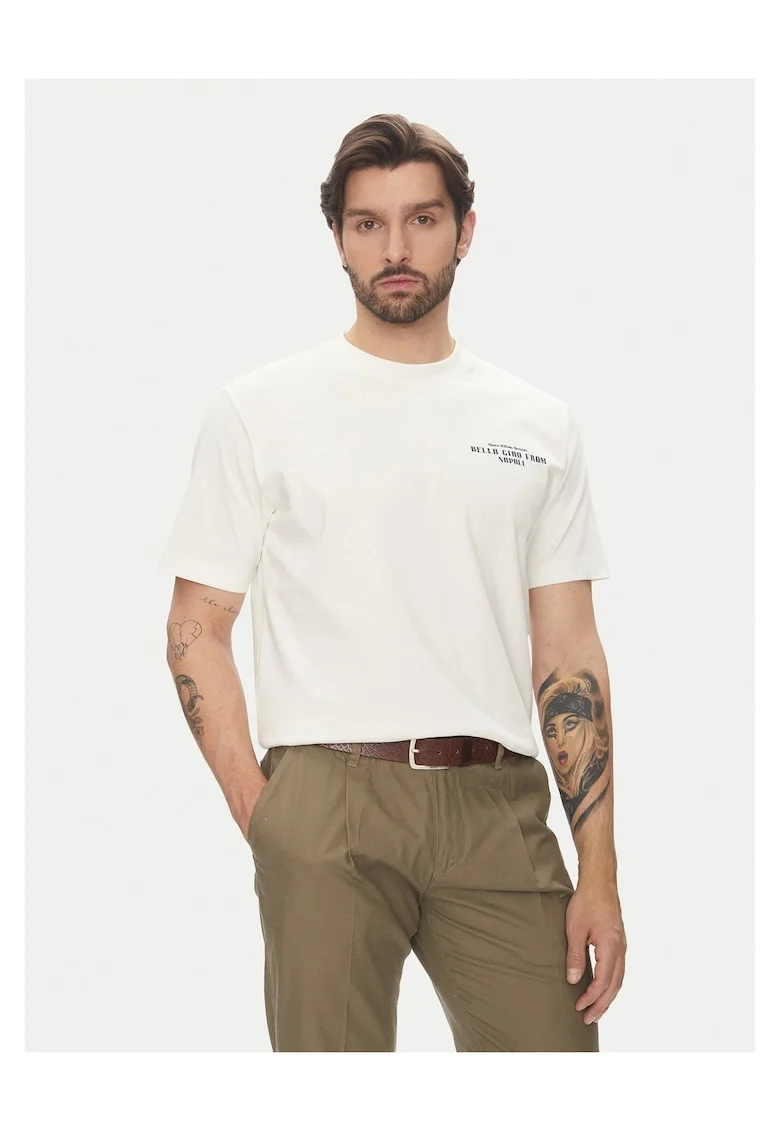 Tricou barbati  ecru, bumbac