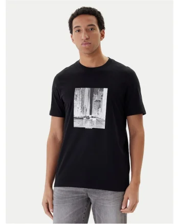 Tricou barbat  negru, bumbac, imprimeu