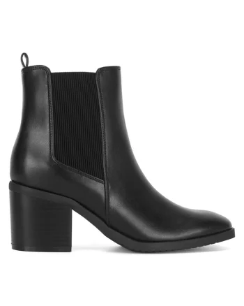 Botine dama  LS5589-06, negre, piele ecologica
