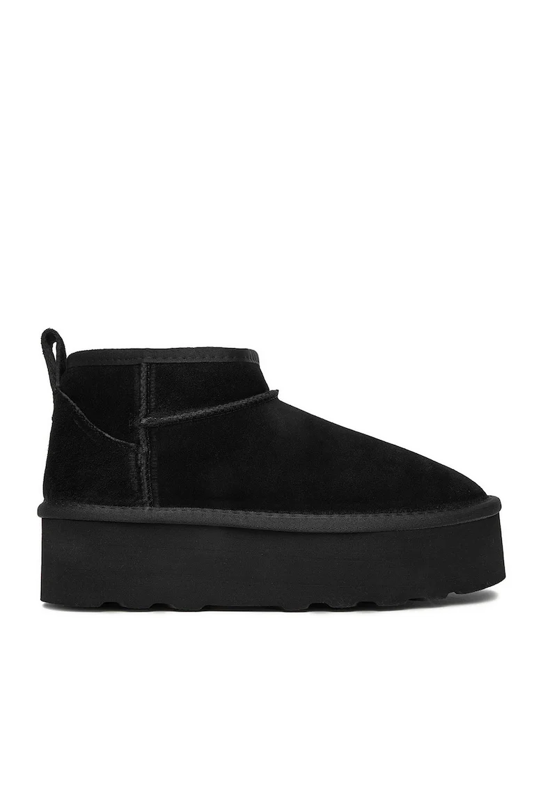 Ghete de zapada dama,  piele naturala, Negru