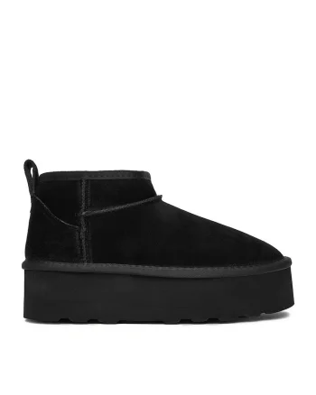 Ghete de zapada dama,  piele naturala, Negru