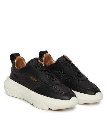 Tenisi dama,  ALBCEPW-9654, piele naturala, negru
