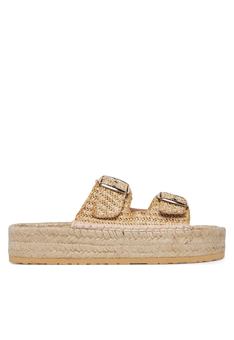 Slapi  espadrile de dama, bej