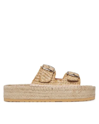Slapi  espadrile de dama, bej