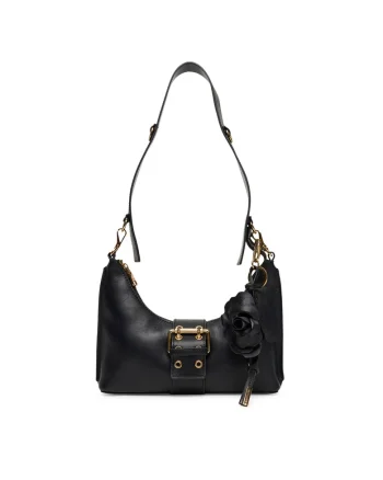Geanta dama,  piele naturala, neagra