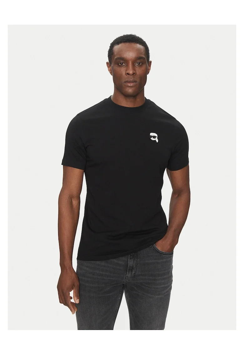 Tricou,  negru, bumbac,