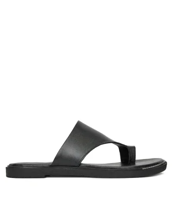 Slapi dama  LALITA, piele naturala, negru, Negru