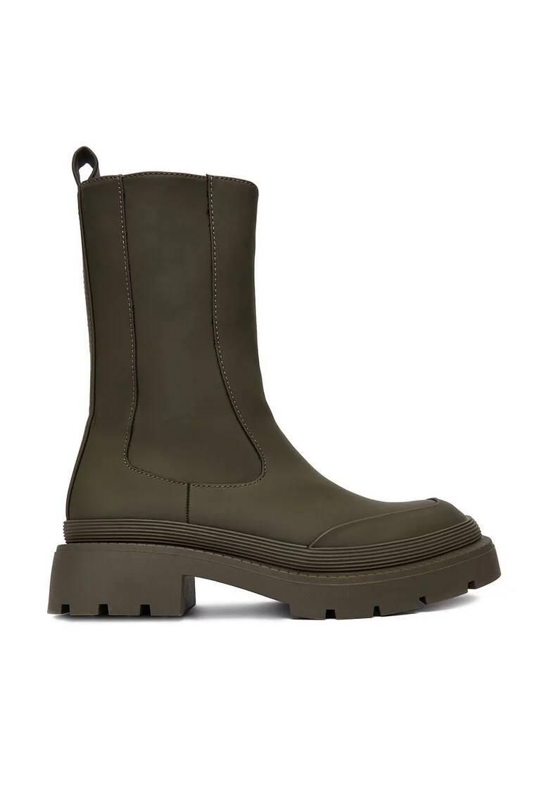 Botine dama,  13096-10, sintetic, verde