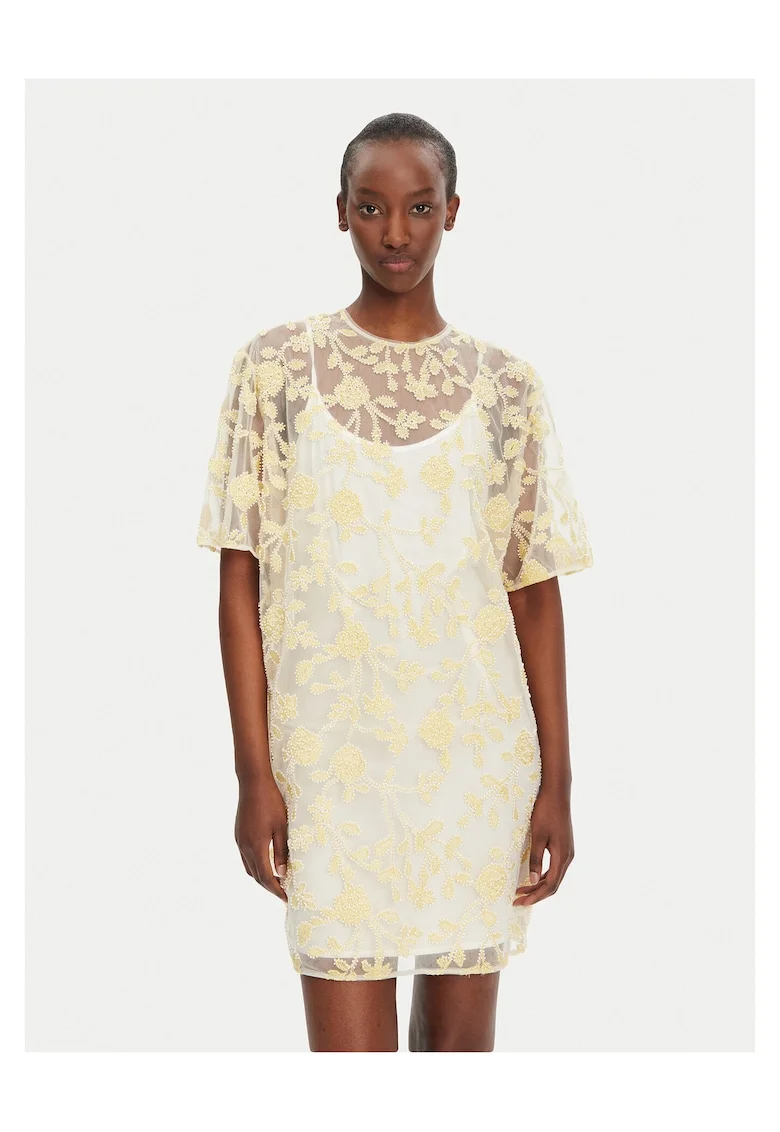 Rochie de cocktail,  galben