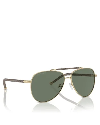 Ochelari de soare dama  Light Gold Shiny/Green Solid, 59mm