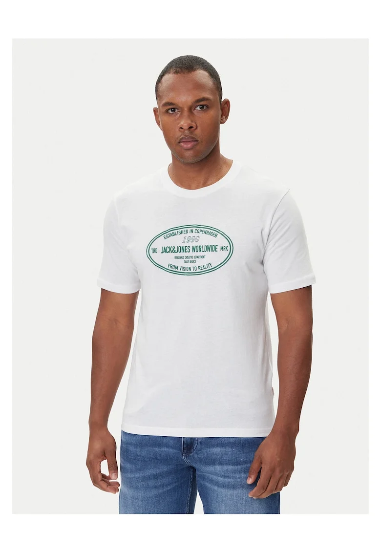 Tricou barbati  alb, din bumbac